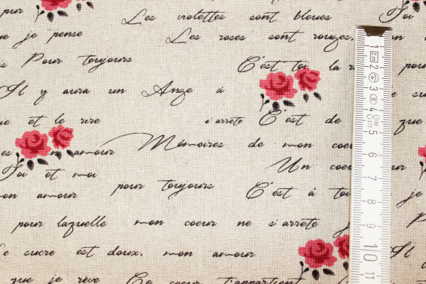 Baumwoll-/ Leinengemisch Shabby Chic natur (10 cm)